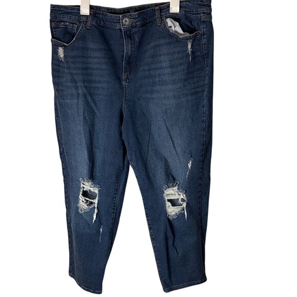 I.N.C. Women's Distressed Blue Jeans 18W - Picture 1 of 9